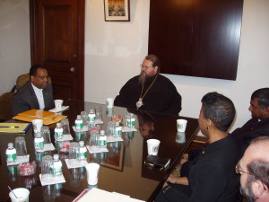 Metropolitan Jonah meets with representatives from Church World Service