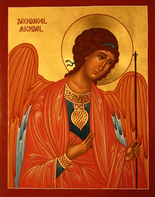 Archbishop Job's icon of the Archangel Michael in Saint Michael Church, Portage, PA.
