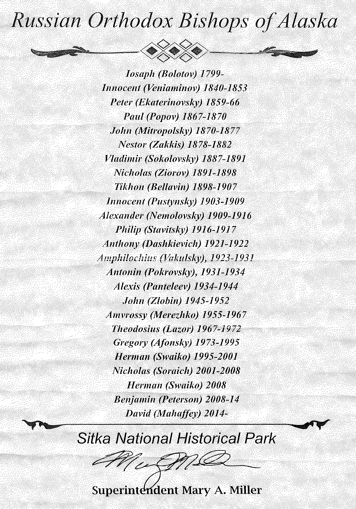 Bishops of Alaska