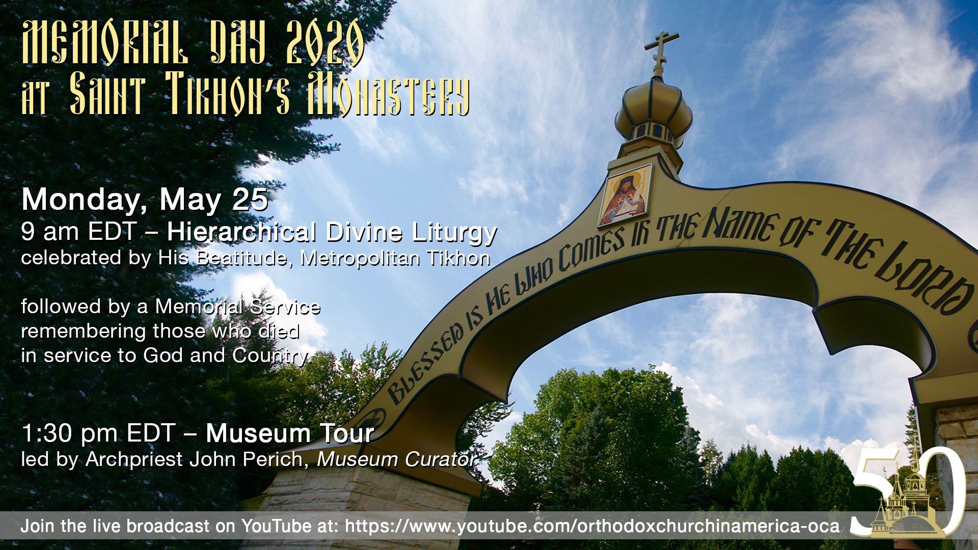 Metropolitan Tikhon To Serve Divine Liturgy For Memorial Day